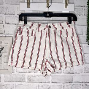 PACSUN Striped Mom Short High Waist Jean Shorts Beach Surf Size 25